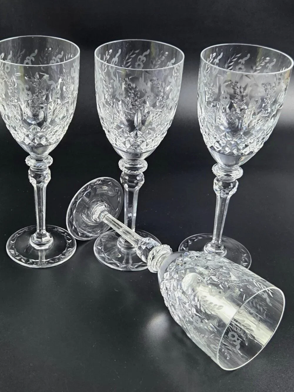 Vintage Rogaska Gallia - Wine Glasses - Set of 4 - Discontinued - Yugoslavia